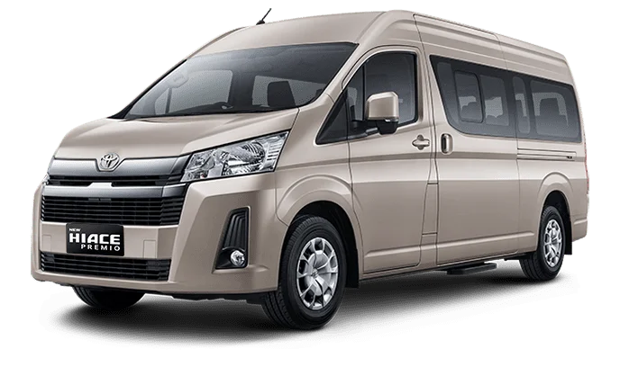 Toyota Hiace 2025 tampak samping depan